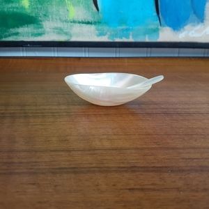 Vtg mother of pearl caviar bowl/spoon
